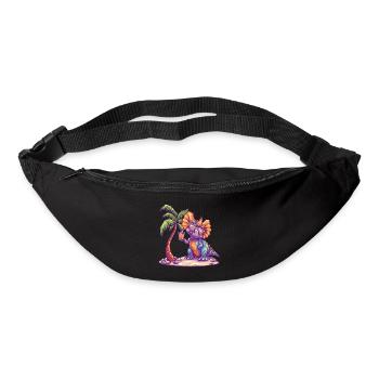 Dinosaure tricératops été - Sac banane - noir - Devant