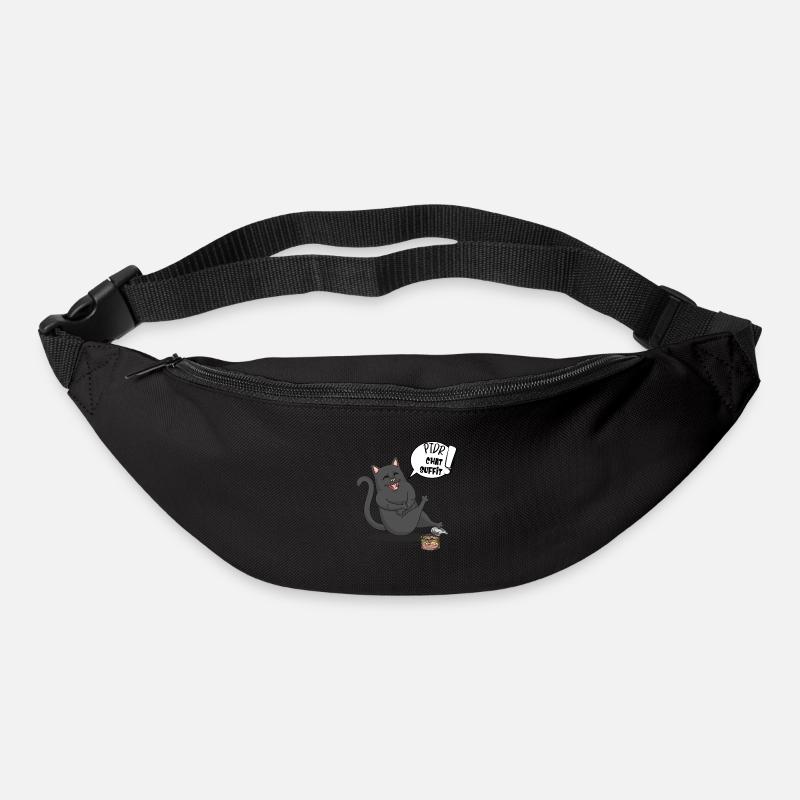 Le Chat Cartoon Mort de rire (mdr) - Sac banane - noir