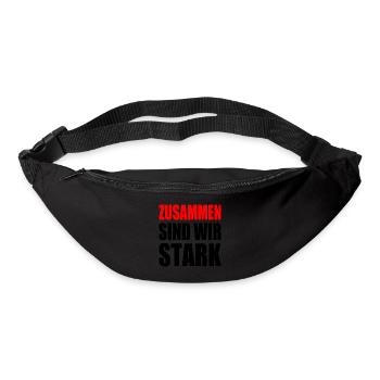 zusammen sind wir stark - Gürteltasche - Schwarz - Vorne