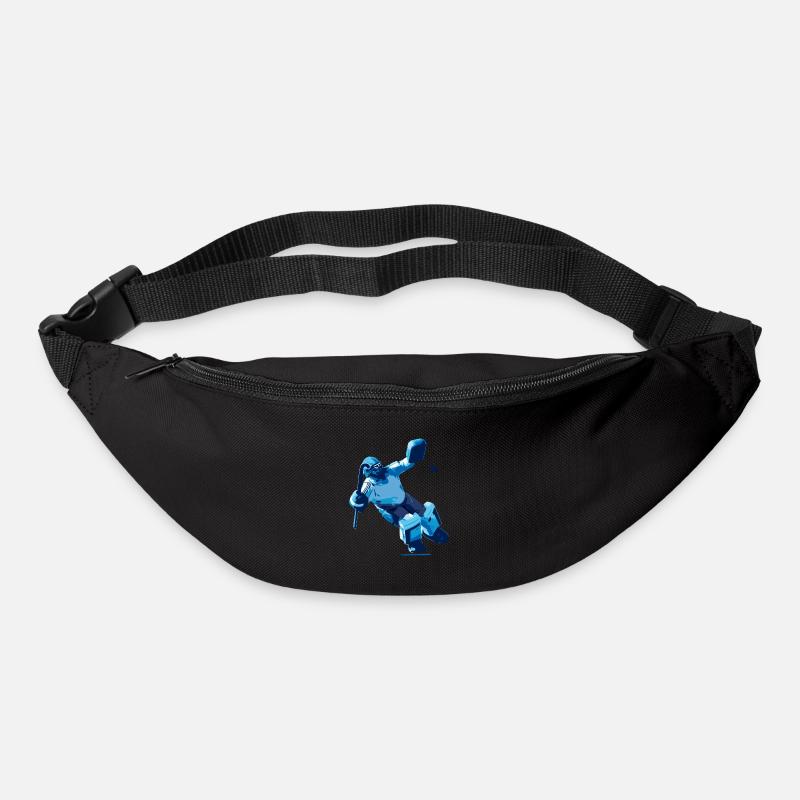Torwart blau - Gürteltasche - Schwarz