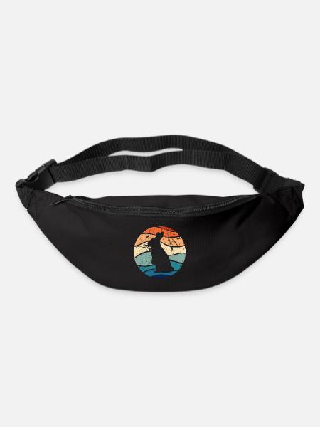 Lapin Lapin Lapin de Pâques Cadeau Rétro Lapin - Sac banane - noir