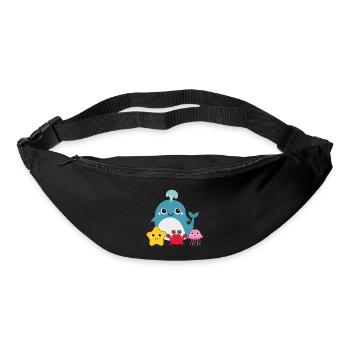 Kleiner Wal mit Freunden - Gürteltasche - Schwarz - Vorne