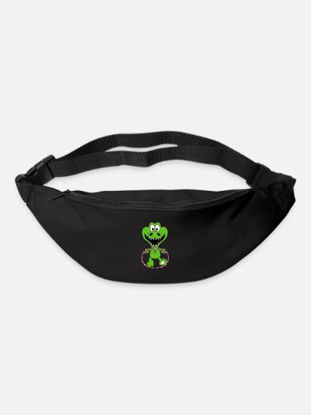KROKODIL - SEILSPRINGEN - TIER - SPRINGSEIL - Gürteltasche - Schwarz
