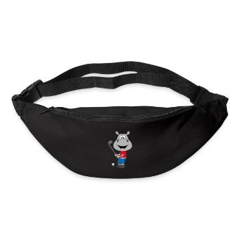 GOLF - GOLFER - GOLFSPIELER - NILPFERD - HIPPO - Gürteltasche - Schwarz - Vorne