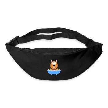 OTTER - BIBER - MARDER - BADEWANNE - TIER - Gürteltasche - Schwarz - Vorne