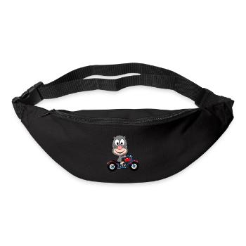 BIKER - MOTORRAD - MAULWURF - TIER - KIND - BABY - Gürteltasche - Schwarz - Vorne