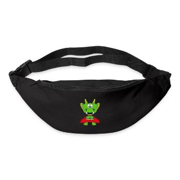 SUPERHELD - DRACHE - KIND - BABY - HELD - Gürteltasche - Schwarz - Vorne