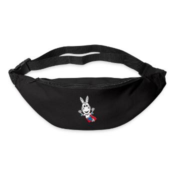 SUPERHELD - HELD - ESEL - KIND - BABY - TIER - Gürteltasche - Schwarz - Vorne