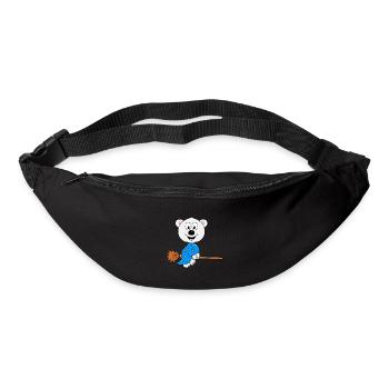 HEXE - EISBÄR - HEXENBESEN - HALLOWEEN - TIER - Gürteltasche - Schwarz - Vorne