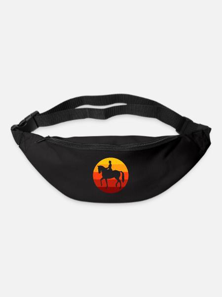 Dressage Cavalier de dressage Cheval d’équitation - Sac banane - noir