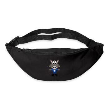 WILDSCHWEIN - ZAUBERER - TIER - KIND - BABY - Gürteltasche - Schwarz - Vorne