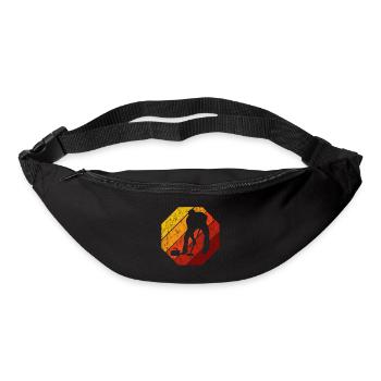 Curling sur glace Curling Retro Cadeau - Sac banane - noir - Devant