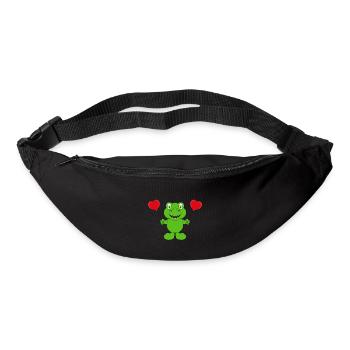 LIEBE - DINO - DINOSAURIER - LUFTBALLONS - LOVE - Gürteltasche - Schwarz - Vorne