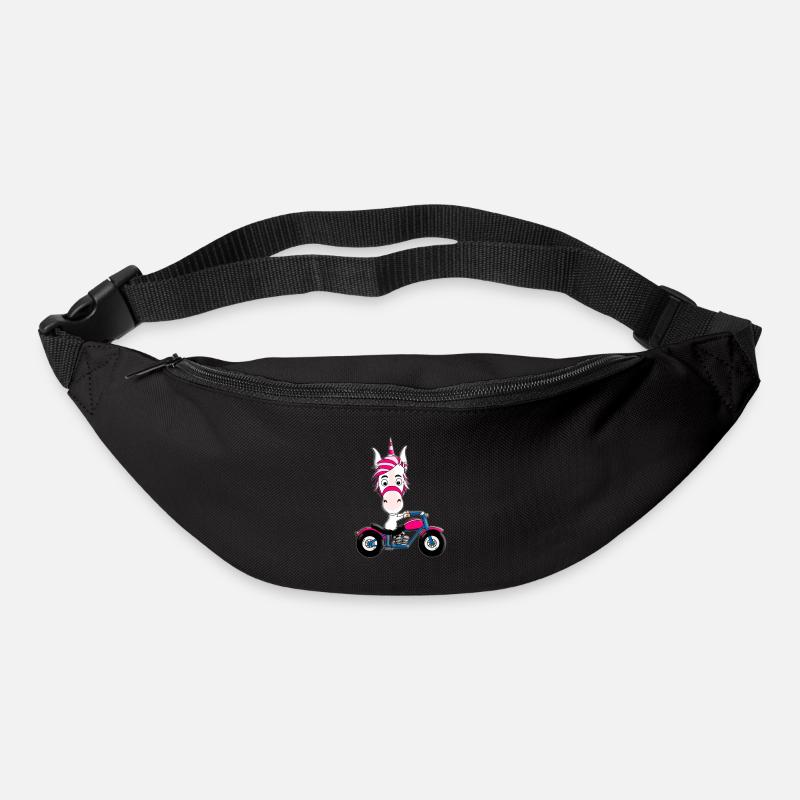 MOTORRAD - BIKER - EINHORN - Gürteltasche - Schwarz