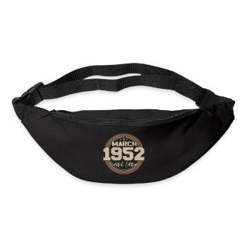 Awesome seit März 1952 Geburtstag 1952 Geschenk - Gürteltasche - Schwarz - Vorne