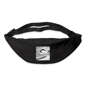 Geometrische Berge - Gürteltasche - Schwarz - Vorne