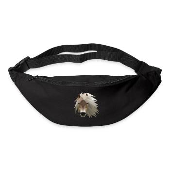 Pferd Pony - Gürteltasche - Schwarz - Vorne