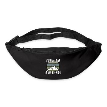 J’peux pas j’ai rando - Sac banane - noir - Devant