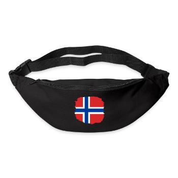 Drapeau de la Norvège Scandinavie Drapeau norvégien - Sac banane - noir - Devant