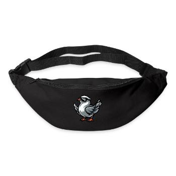 Taube Vogel Cool Comic - Gürteltasche - Schwarz - Vorne