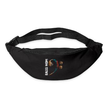 Bass Mama - Mutti spielt Bass - Bassschlüssel - Gürteltasche - Schwarz - Vorne