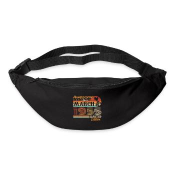 March 1955 Vintage 1955 Retro Birthday Gift - Bum bag - black - Front
