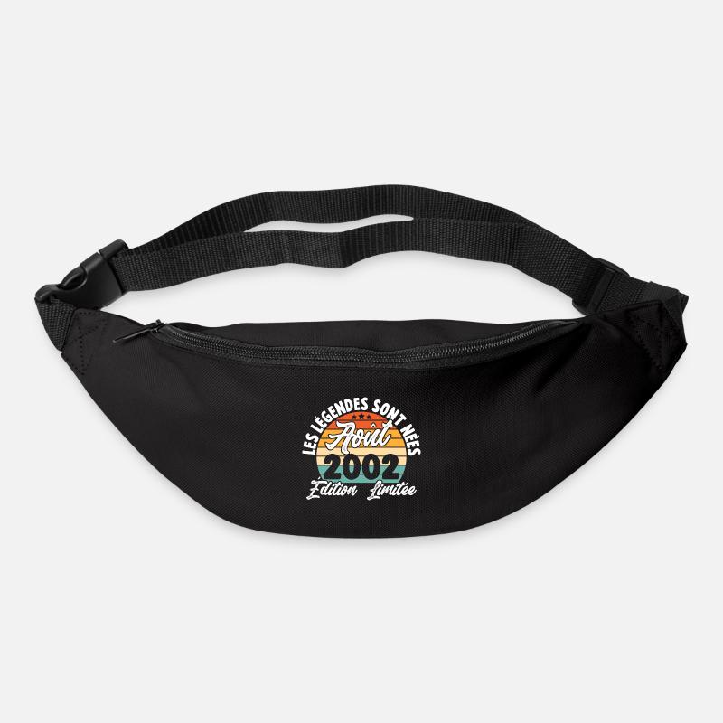 Cadeau Les légendes sont nées en Août 2002 - Sac banane - noir