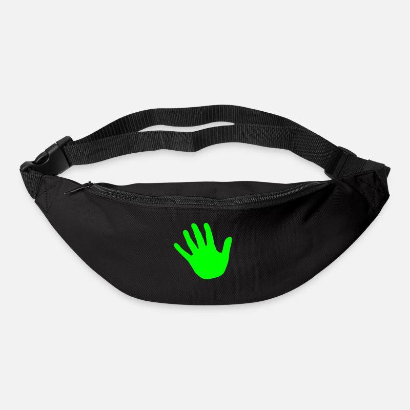 vert main - Sac banane - noir
