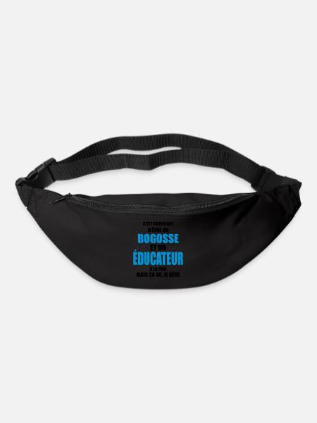compliqué d'être un bogosse et un éducateur - Sac banane - noir