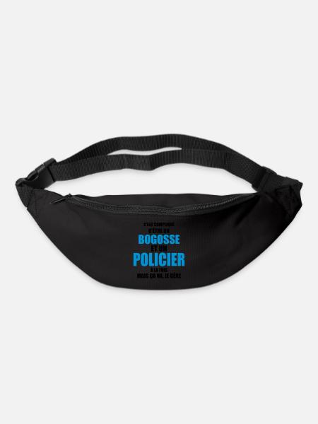 c'est compliqué d'être un bogosse et un policier - Sac banane - noir