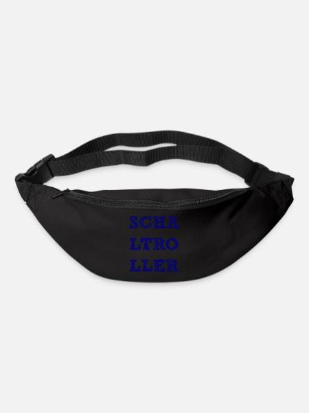 Schaltroller Schritzug schraffiert - Gürteltasche - Schwarz