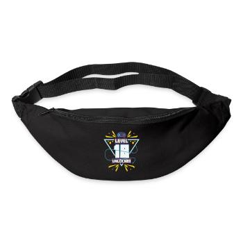 Level Up Gamer Zocker Gaming 18er Nerd Geschenk - Gürteltasche - Schwarz - Vorne