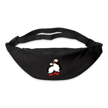 two puffins - Gürteltasche - Schwarz - Vorne