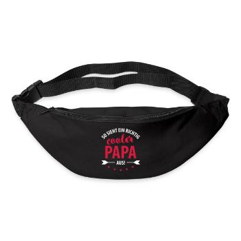 So sieht ein richtig cooler Papa aus! - Gürteltasche - Schwarz - Vorne