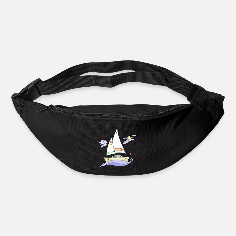 Segelboot - Gürteltasche - Schwarz