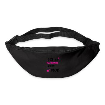 ici la patronne c'est moi - Sac banane - noir - Devant