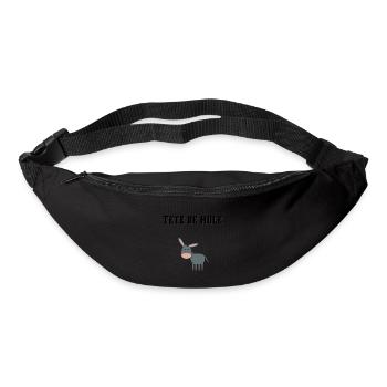 Tête de mule ! 🐴🐎 - Sac banane - noir - Devant