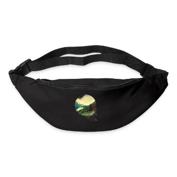 Natur Abenteuer Adventure Wald Berge See - Gürteltasche - Schwarz - Vorne