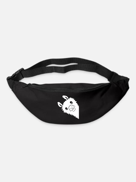 Lama guckt seitlich - Gürteltasche - Schwarz