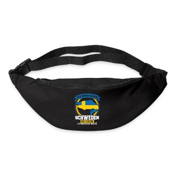 Schweden Angeln urlaub Geschenk - Gürteltasche - Schwarz - Vorne