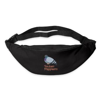 Taube päppeln - Pigeon Heros - Gürteltasche - Schwarz - Vorne