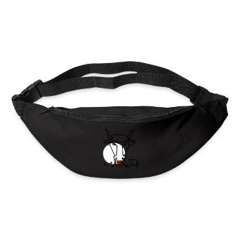 meine Wellenlänge - Uristier in weiss - Gürteltasche - Schwarz - Vorne