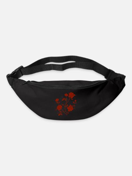Flowers and Roses - Bum bag - black