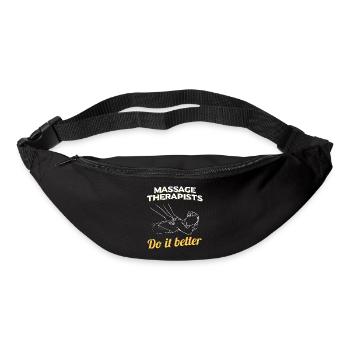 Idée cadeau pour les physiothérapeutes | Travail Profession professionnelle - Sac banane - noir - Devant