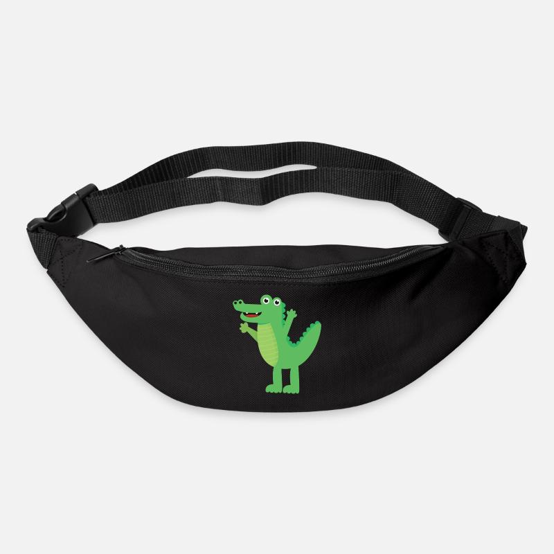 Krokodil - Gürteltasche - Schwarz