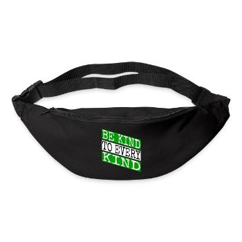planet evolve go vegan vegetable funny rights - Gürteltasche - Schwarz - Vorne