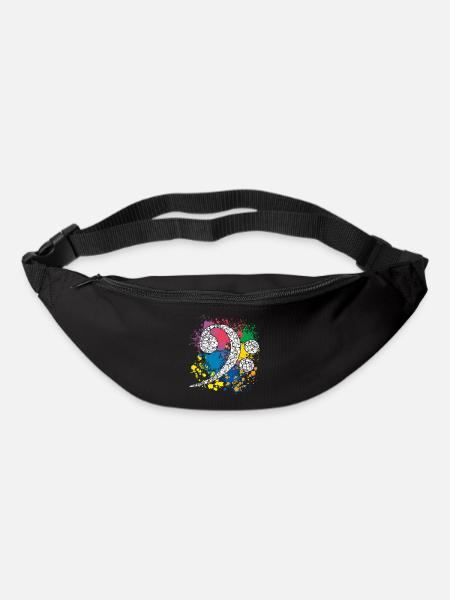 Bassschlüssel auf Farbklecksen - Gürteltasche - Schwarz