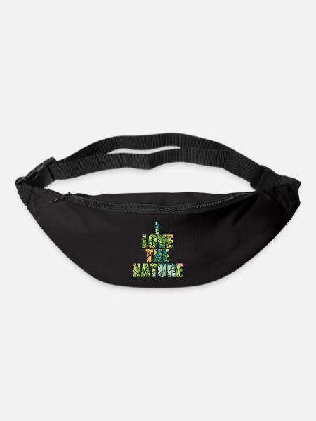 i love the nature - Gürteltasche - Schwarz