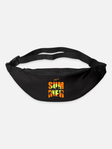 j ai le sum plage océan mer palmier summer - Sac banane - noir
