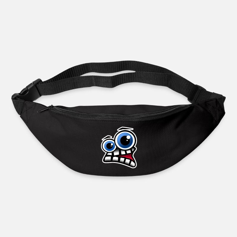 Gesicht Comic - Gürteltasche - Schwarz